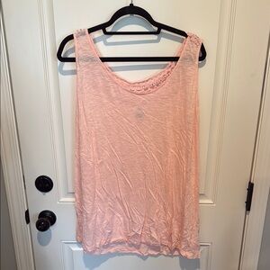 Women's Pink Lace Sleeveless Top